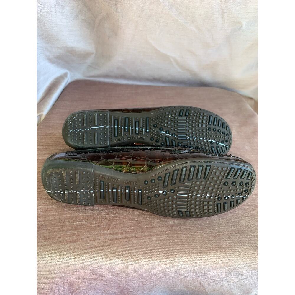 Stuart Weizman Embossed Croc Driving Moccasin Tas… - image 7